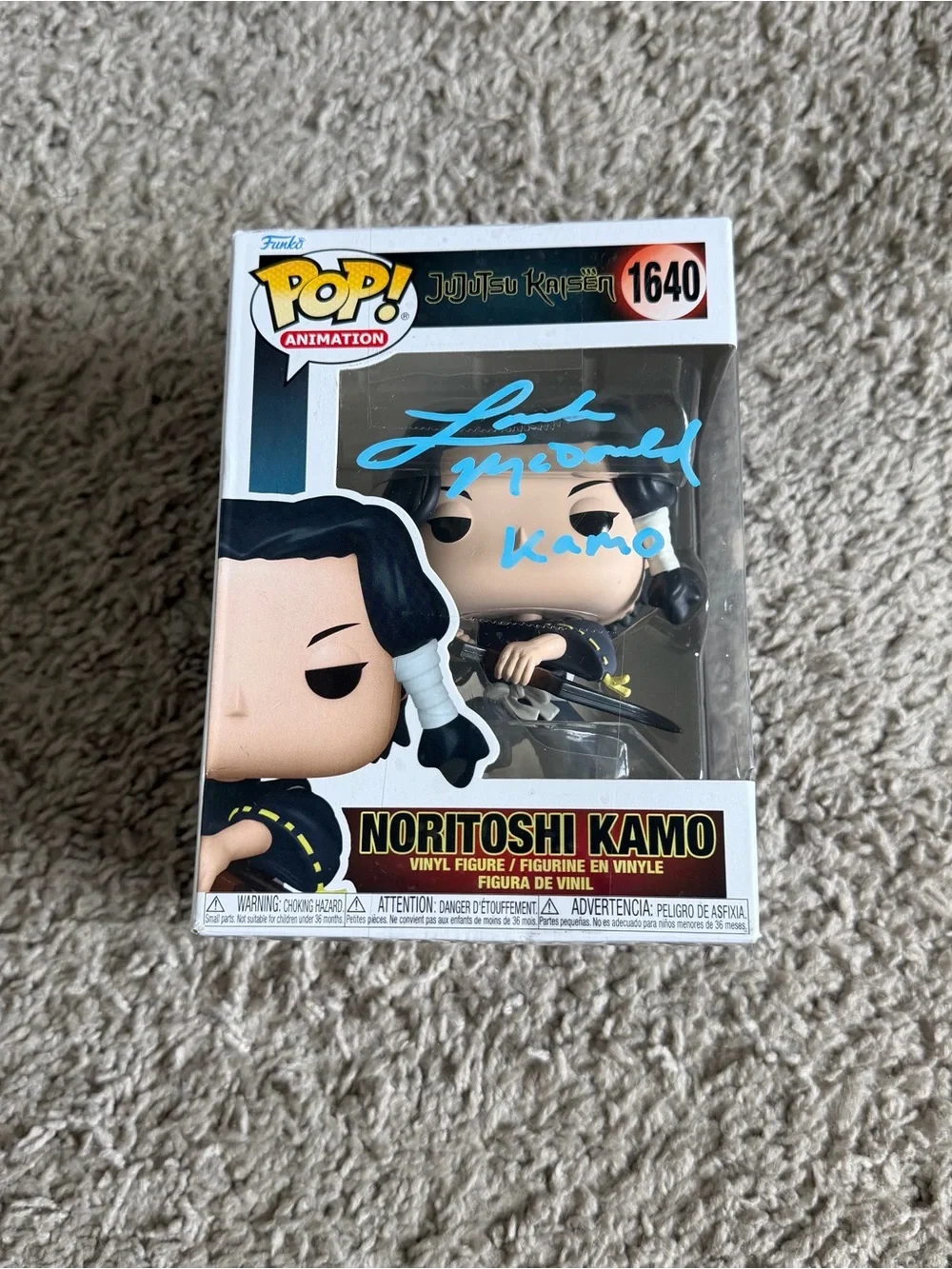 Jujutsu Kaisen Noritoshi Kamo Funko #1490 Autographed signed by Landon McDonald